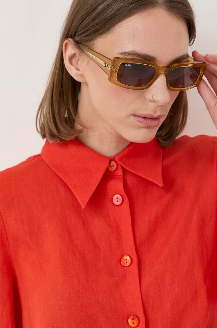 Akcesoria Ray-Ban okulary przeciwsłoneczne KILIANE 0RB4395 żółty