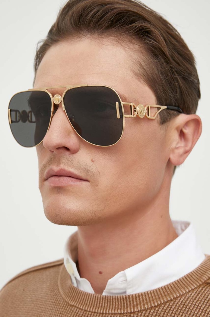 Versace okulary przeciwsłoneczne 0VE2255 złoty AA00