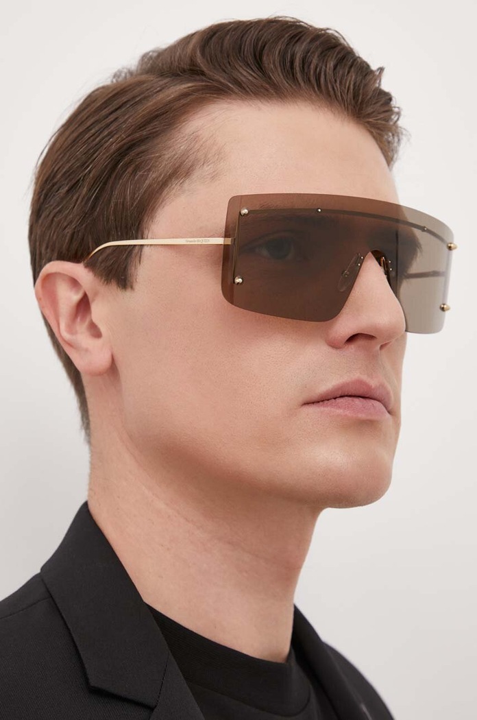Akcesoria Alexander McQueen okulary przeciwsłoneczne AM0412S złoty