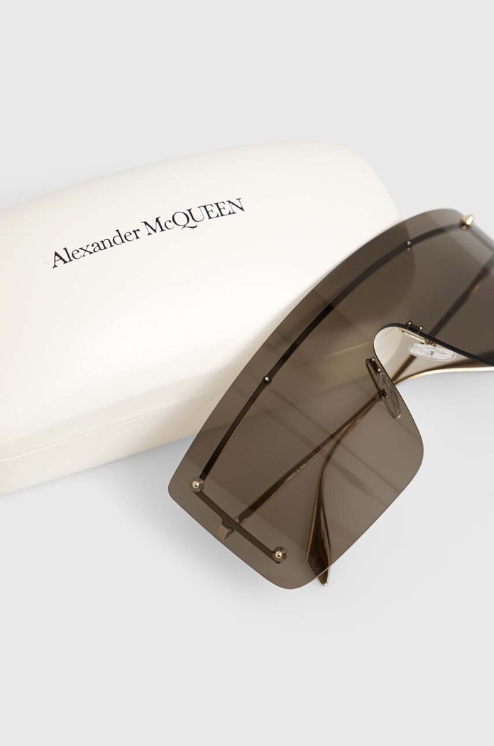 Alexander McQueen okulary przeciwsłoneczne złoty AM0412S