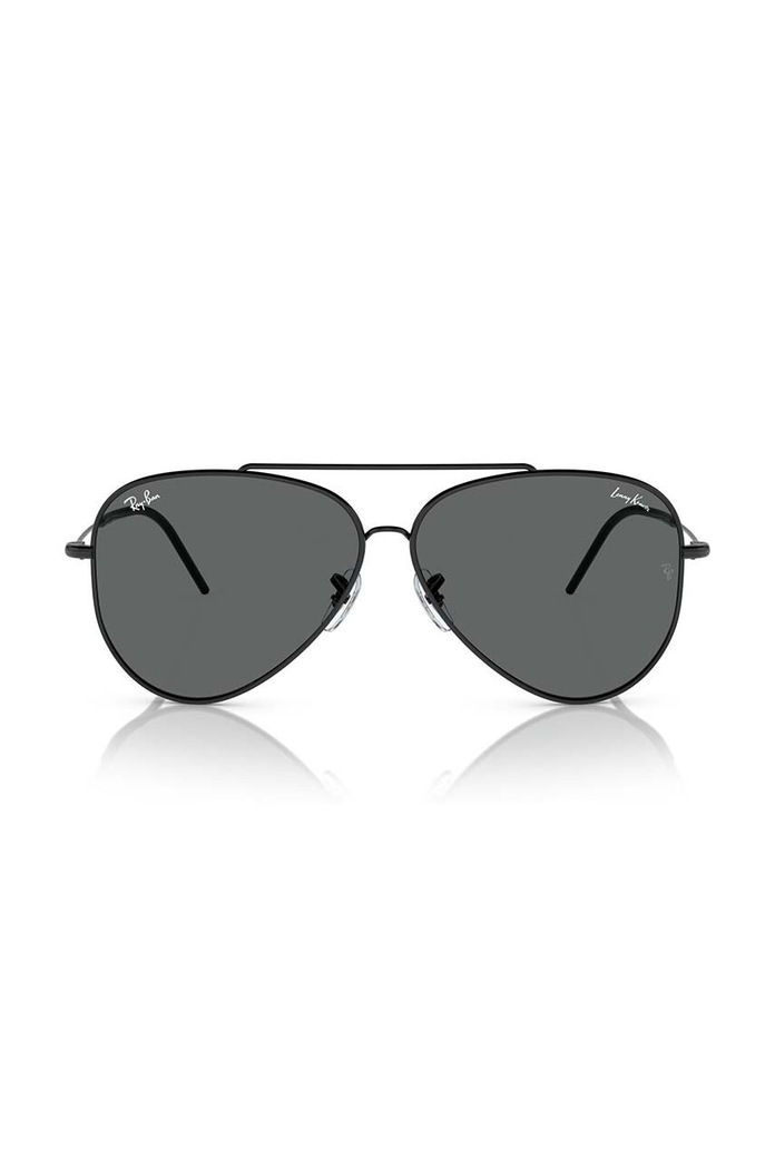 Ray-Ban okulary przeciwsłoneczne LENNY KRAVITZ X AVIATOR REVERSE czarny 0RBR0101S