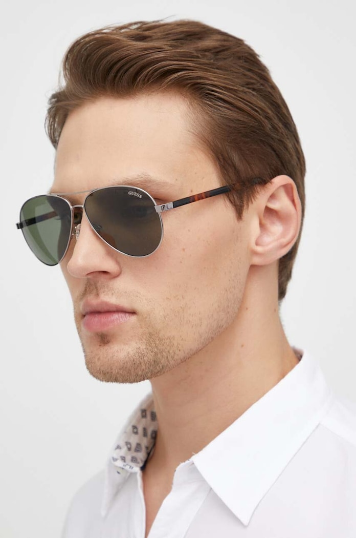 Слънчеви очила Guess GU8279.5808N сребърен AA00