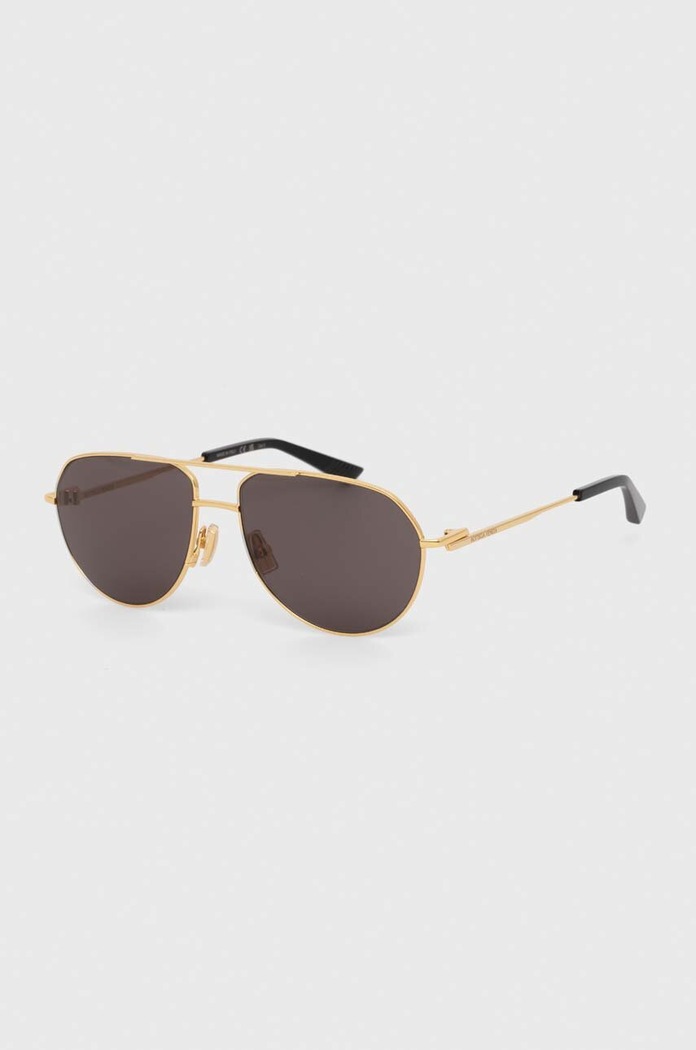 Bottega Veneta okulary przeciwsłoneczne pilotki złoty BV1302S