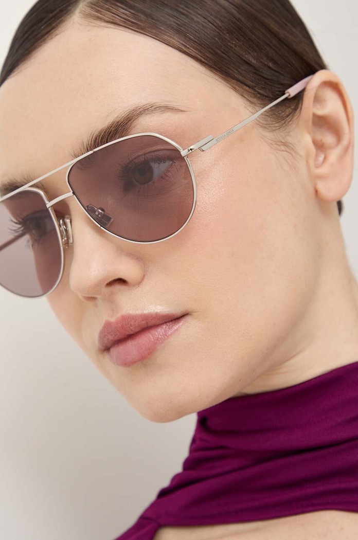 Doplnky Slnečné okuliare Bottega Veneta BV1302S strieborná