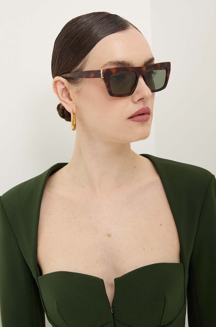 Akcesoria Saint Laurent okulary przeciwsłoneczne SL.M131 brązowy