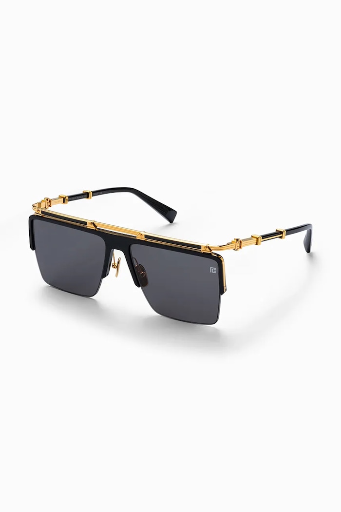 Balmain okulary przeciwsłoneczne TRIOMPHE prostokątne czarny BPS.168A