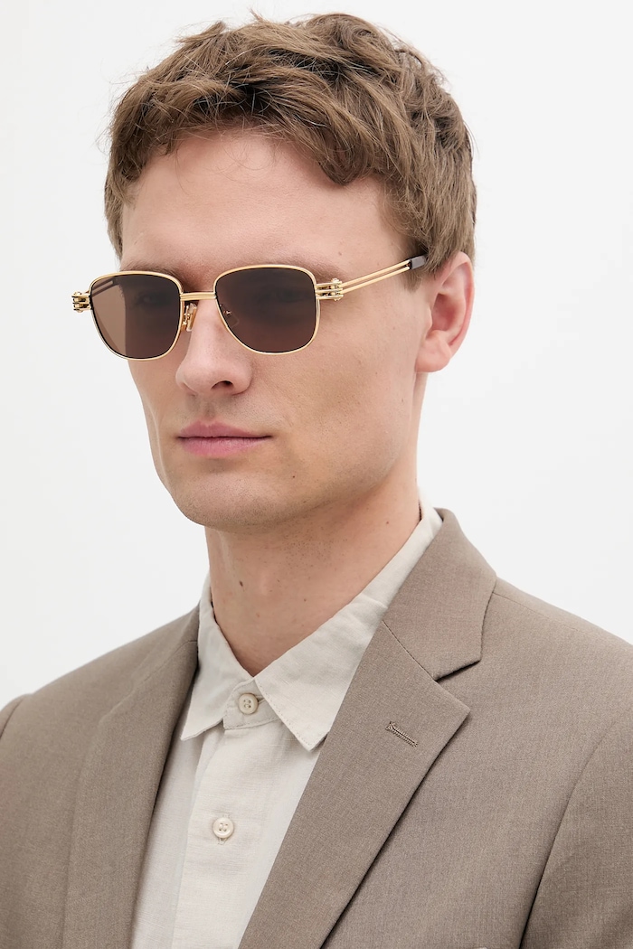 Bottega Veneta okulary BV1380S złoty AA00