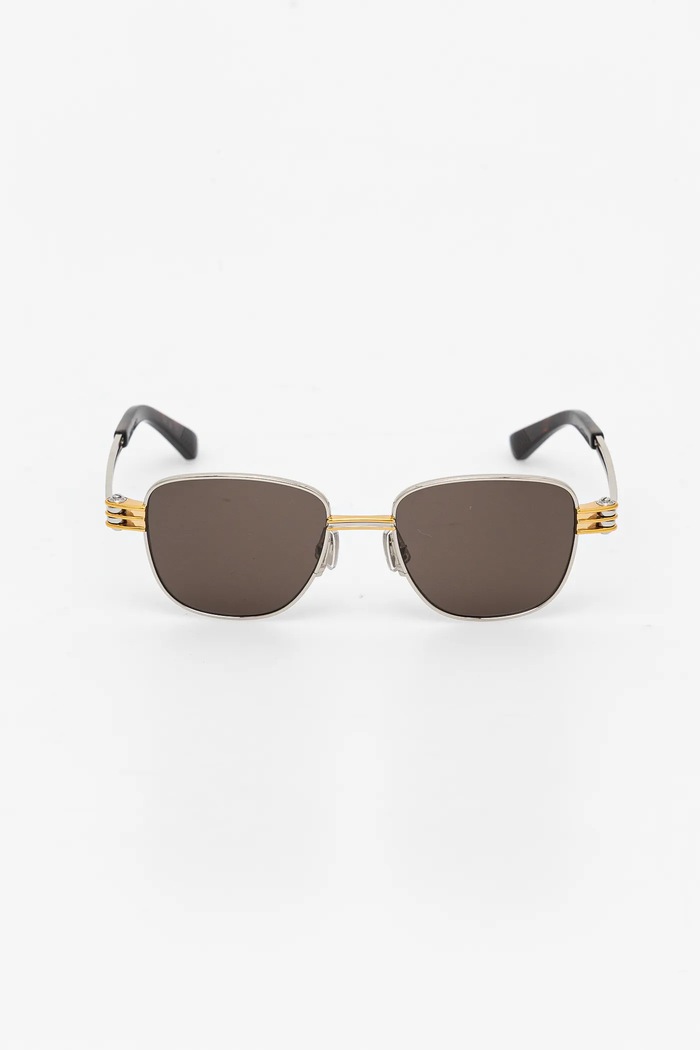 Bottega Veneta okulary srebrny BV1380S