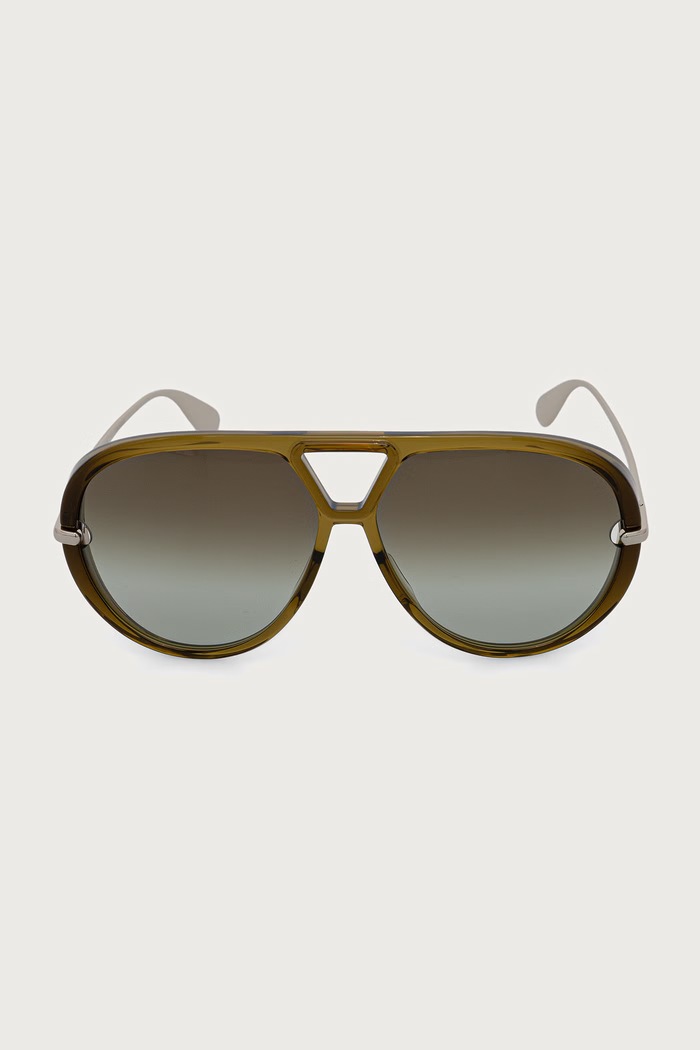 Bottega Veneta Okulary przeciwsłoneczne pilotki BV1274S zielony AA00