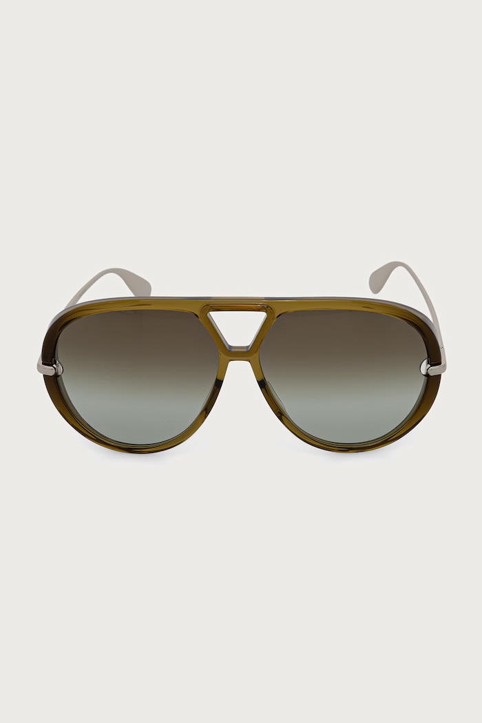 Bottega Veneta Okulary przeciwsłoneczne pilotki BV1274S zielony AA00