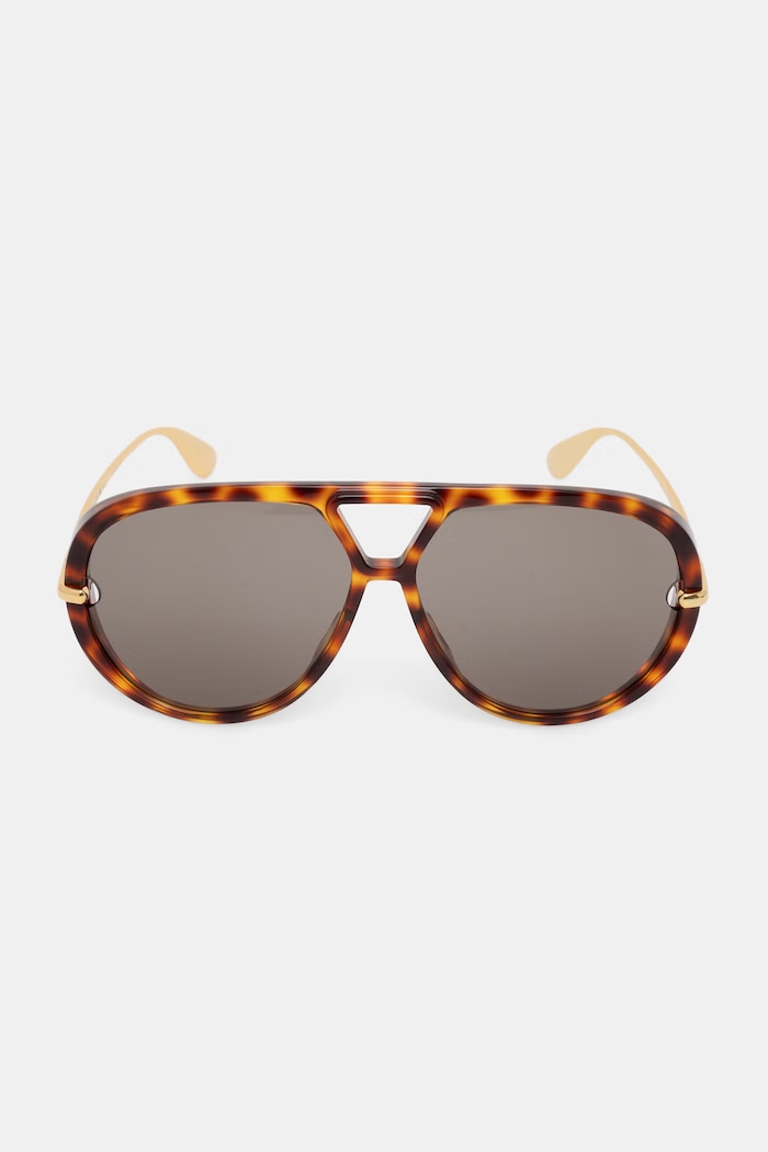 Bottega Veneta okulary przeciwsłoneczne pilotki brązowy BV1274S