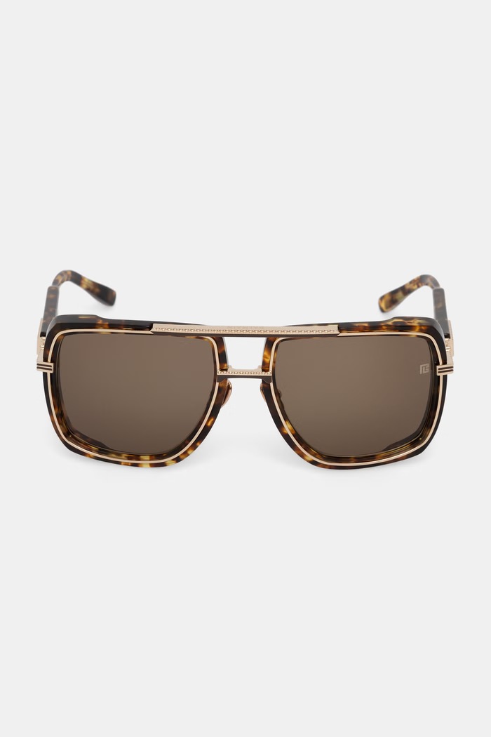Balmain okulary przeciwsłoneczne pilotki BPS.160D brązowy AA00
