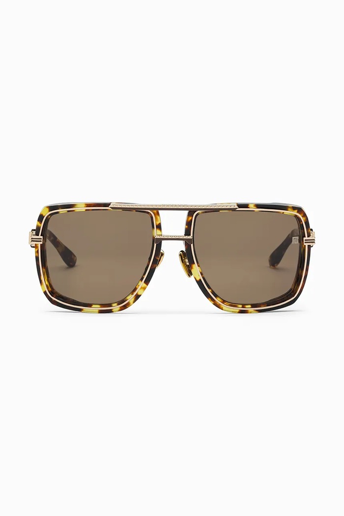 Balmain slnečné okuliare pilot BPS.160D hnedá AA00