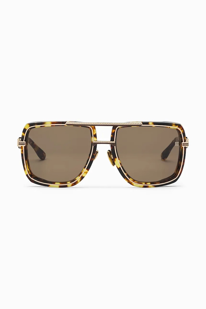 Balmain slnečné okuliare pilot BPS.160D hnedá AA00
