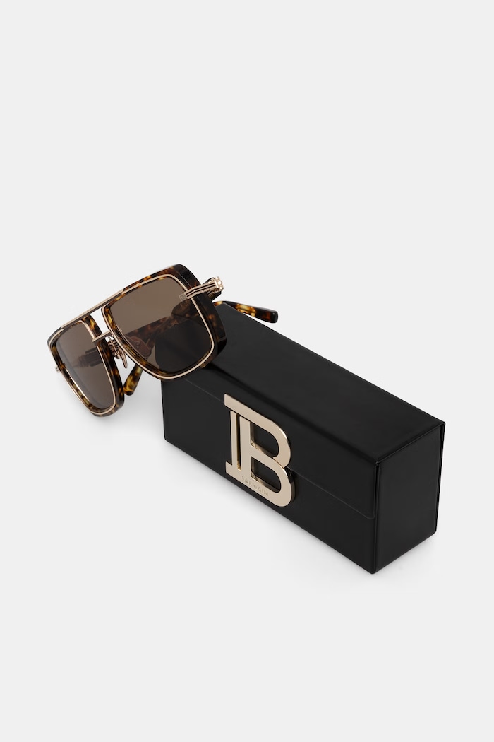 Akcesoria Balmain okulary przeciwsłoneczne pilotki BPS.160D brązowy
