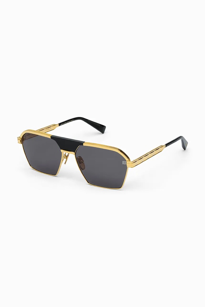 Balmain okulary przeciwsłoneczne SERGEANT jednolita złoty BPS.177A