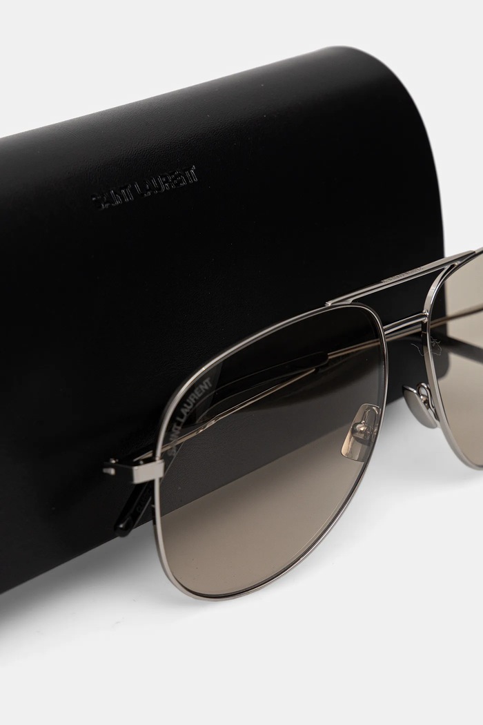 Saint Laurent okulary przeciwsłoneczne CLASSIC.11 srebrny