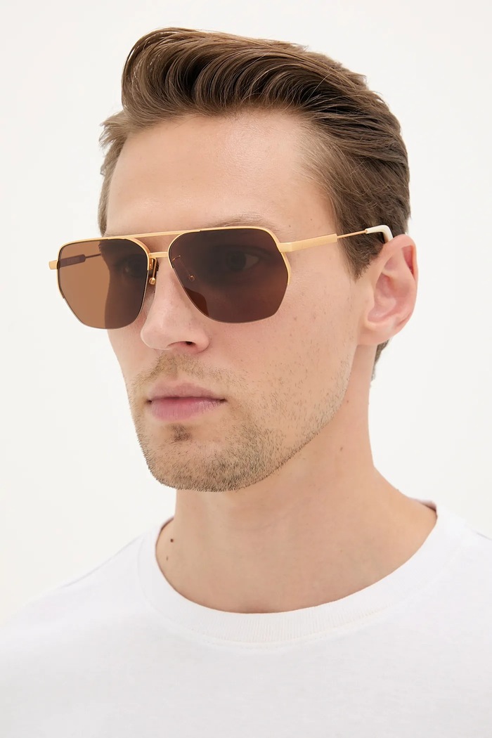 Jacquemus sunglasses AVIADOR JAC67C1SUN golden AA00