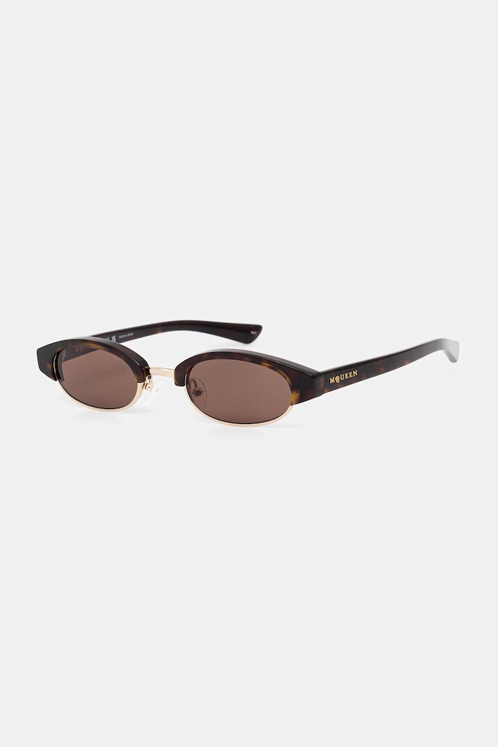 Alexander McQueen ochelari de soare uniforme maro AM0534S