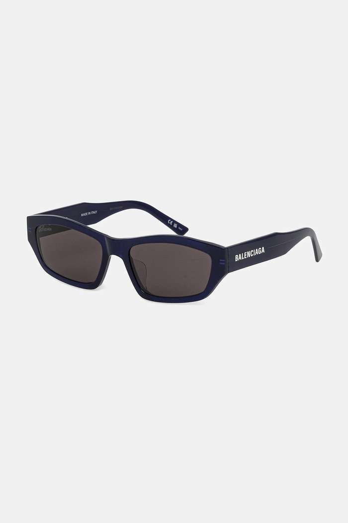 Slnečné okuliare Balenciaga hladký tmavomodrá BB0448SK