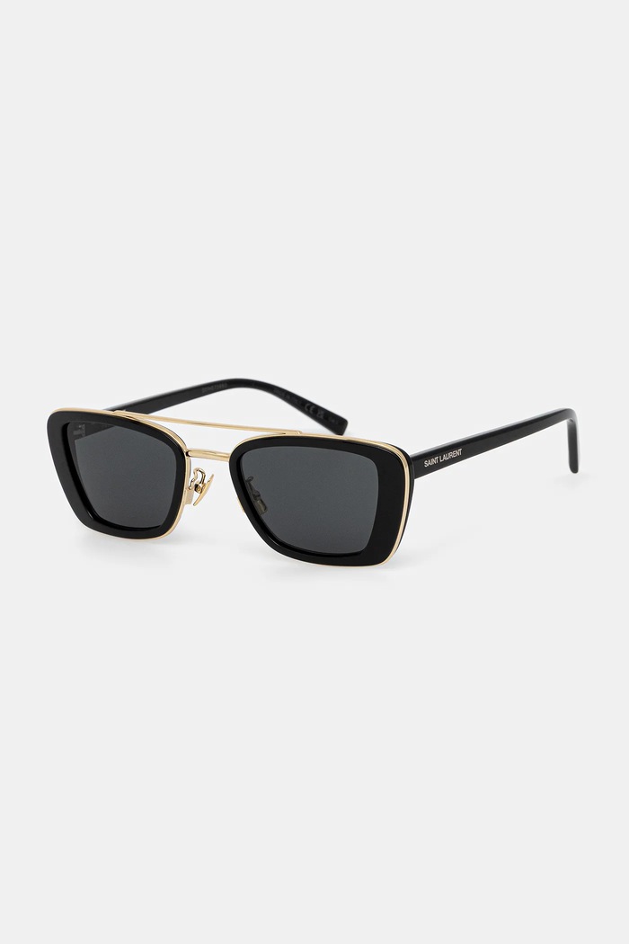 Slnečné okuliare Saint Laurent hladký čierna SL.825