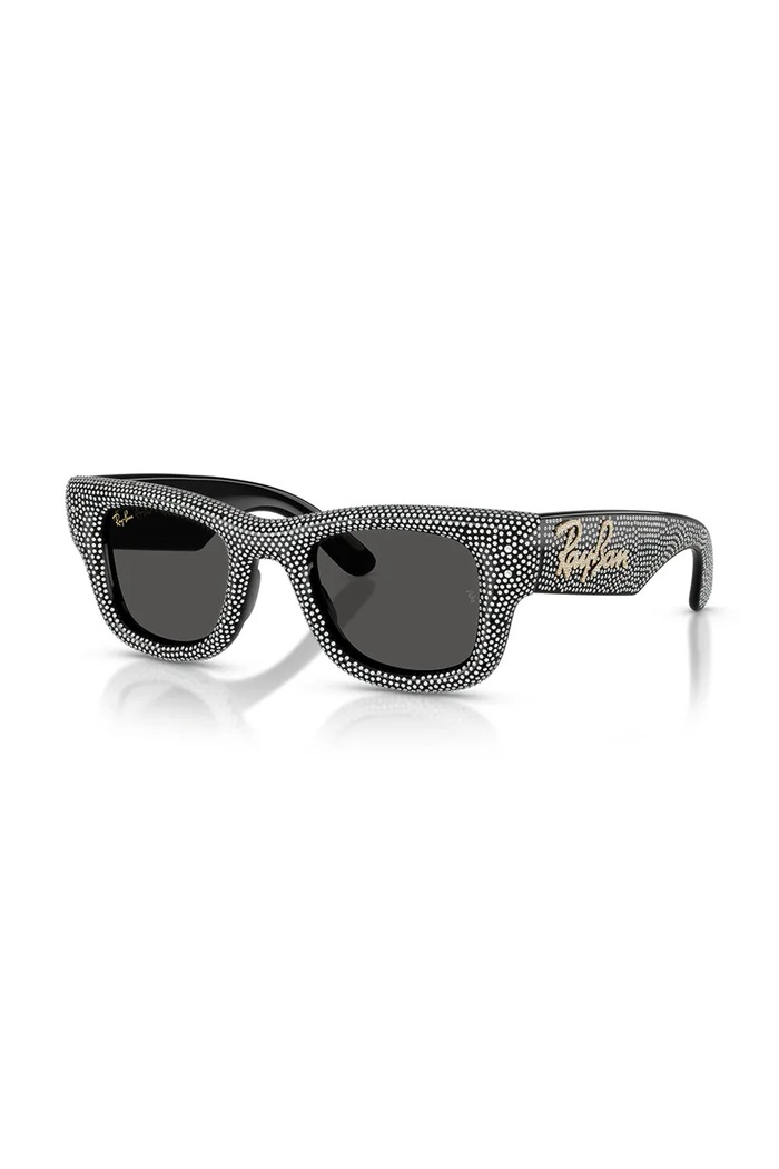 Ray-Ban okulary przeciwsłoneczne prostokątne srebrny 0RB4940BP