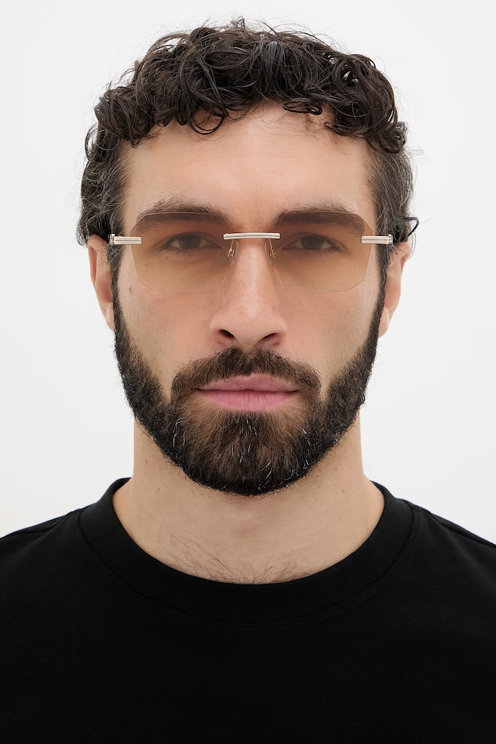 Palm Angels ochelari de soare pătrați PERI10G.567622 aur