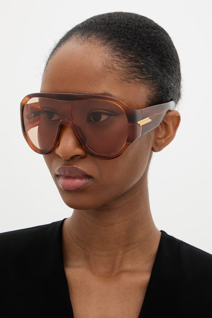 Akcesoria Bottega Veneta okulary przeciwsłoneczne BV1345S brązowy