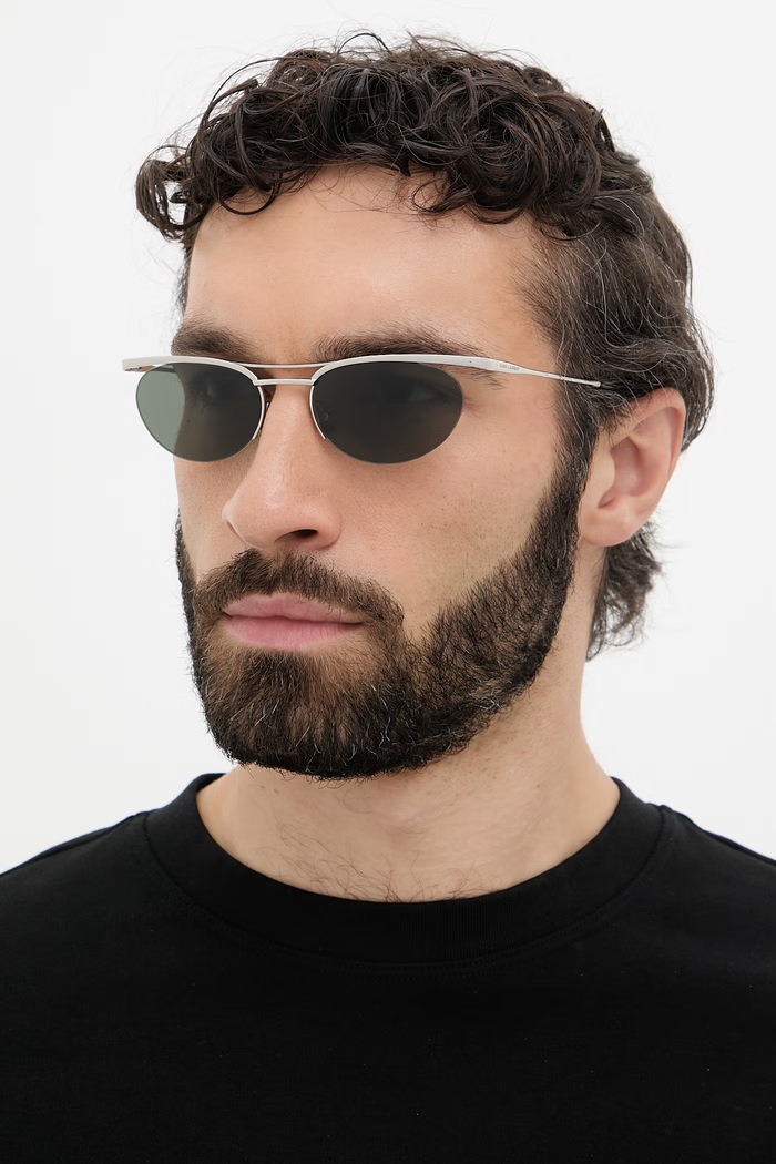 Saint Laurent Slnečné okuliare pilot SL.862 strieborná AA00