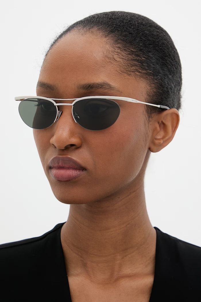 Doplnky Saint Laurent Slnečné okuliare pilot SL.862 strieborná