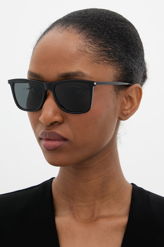 Doplnky Saint Laurent štvorcové slnečné okuliare SL.895 čierna