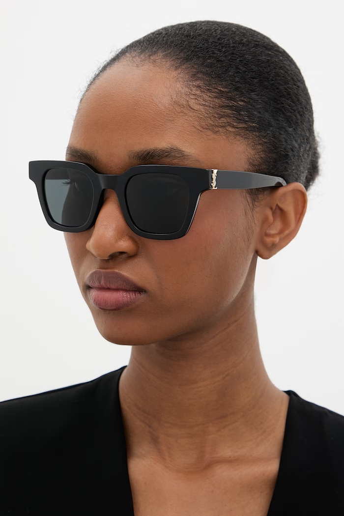 Accesorii Saint Laurent ochelari de soare pătrați SL.M157 negru