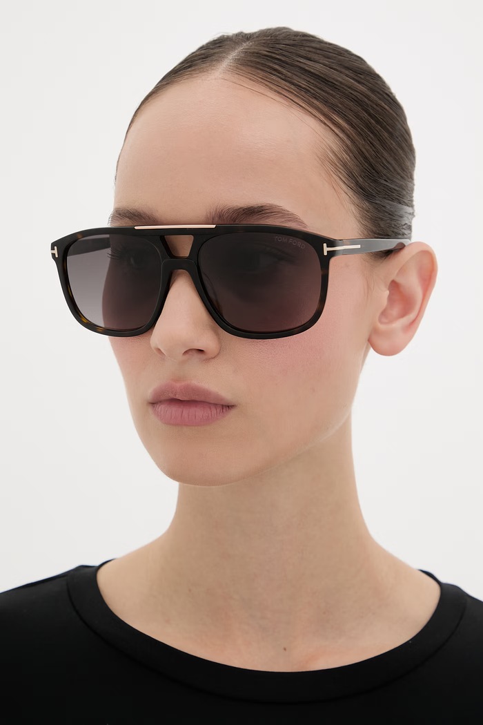 Akcesoria Tom Ford okulary przeciwsłoneczne pilotki Brianna FT1338.5852K brązowy