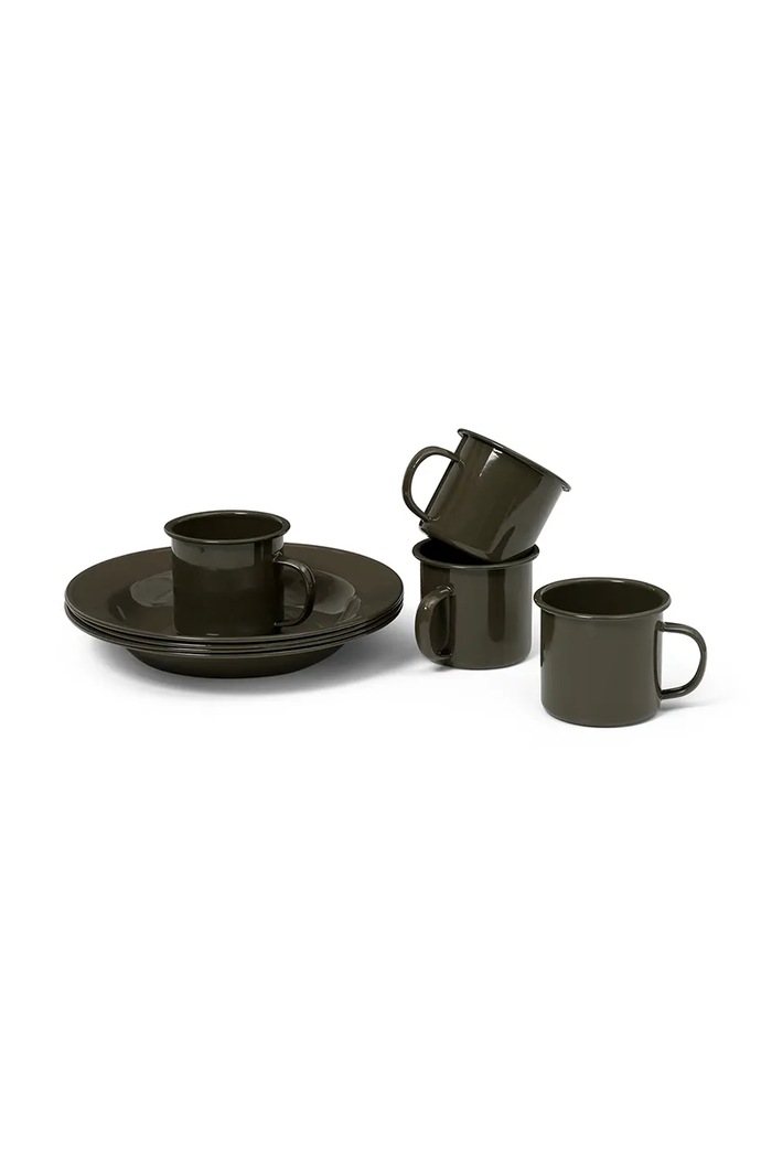 Σετ πιάτων πικνίκ για 4 άτομα ferm LIVING Yard Picnic 8-pack μαύρο 1104265407