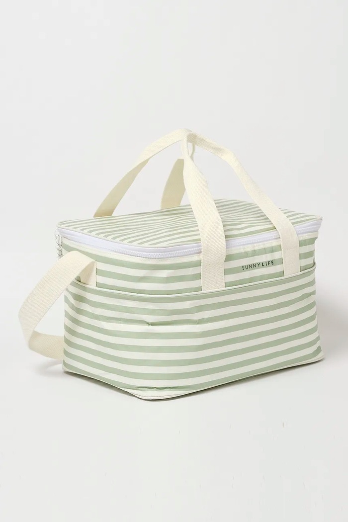 SunnyLife Geantă termică La Palma Sage Stripe 18,7 L S51NCBWS verde AA00