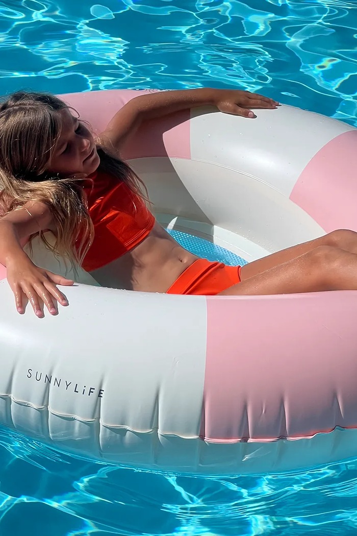 Detské plávacie koleso SunnyLife Stole My Heart Pink Stripe S51HPRGL