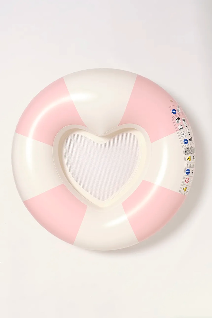 Dievča Detské plávacie koleso SunnyLife Stole My Heart Pink Stripe S51HPRGL ružová