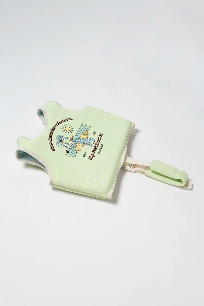 Vestă de înot pentru copii Shred Turtle Aqua x Rip Curl 1-2 years SunnyLife RCSVSSTA verde
