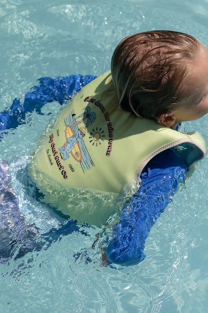 SunnyLife Vestă de înot pentru copii Shred Turtle Aqua x Rip Curl 3-6 years RCSVLSTA