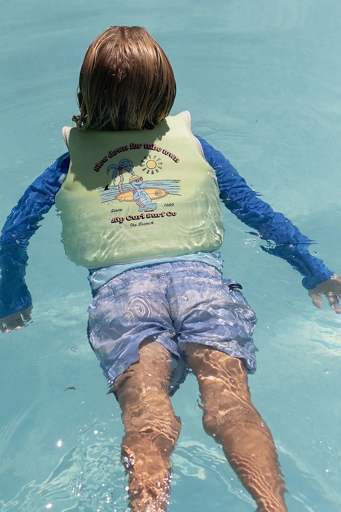 SunnyLife Vestă de înot pentru copii Shred Turtle Aqua x Rip Curl 3-6 years RCSVLSTA