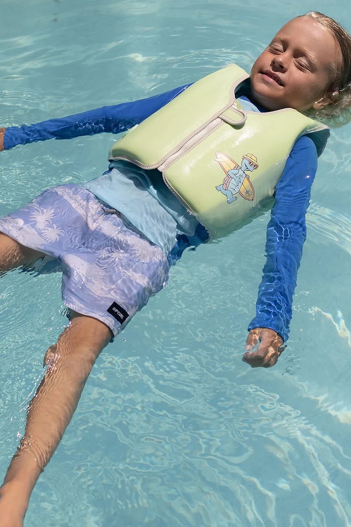 SunnyLife Vestă de înot pentru copii Shred Turtle Aqua x Rip Curl 3-6 years RCSVLSTA