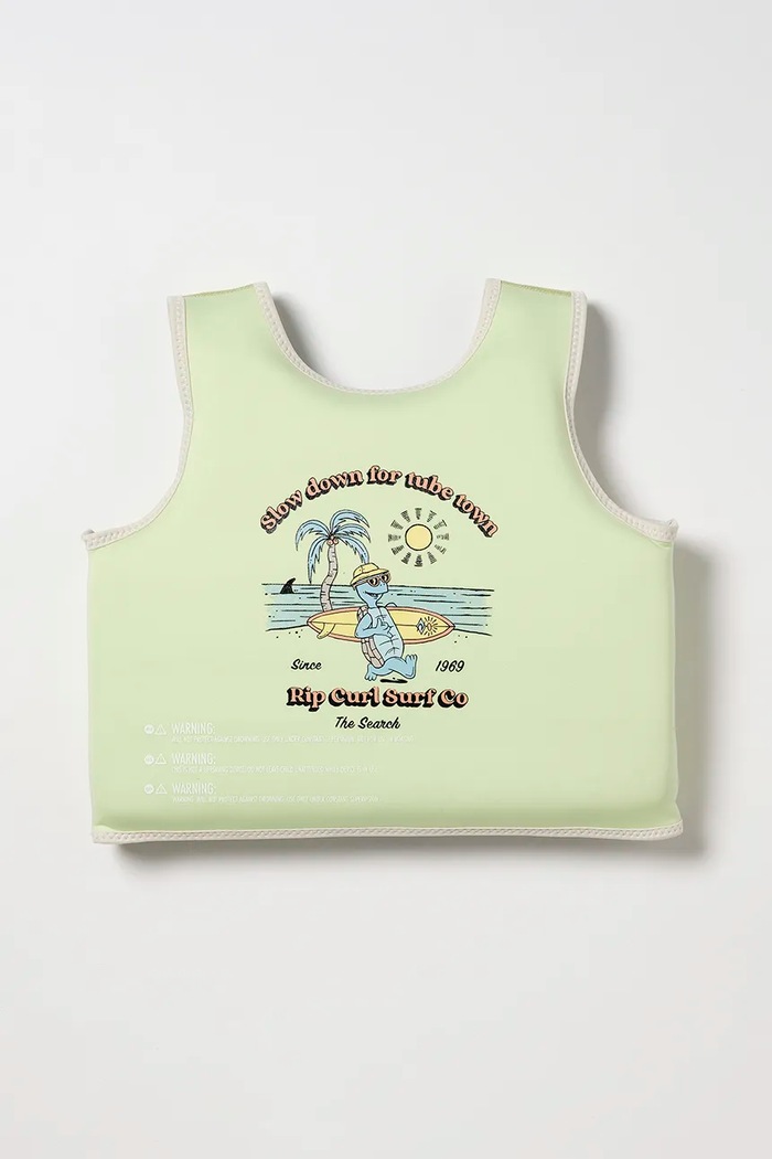 SunnyLife Vestă de înot pentru copii Shred Turtle Aqua x Rip Curl 3-6 years RCSVLSTA verde AA00