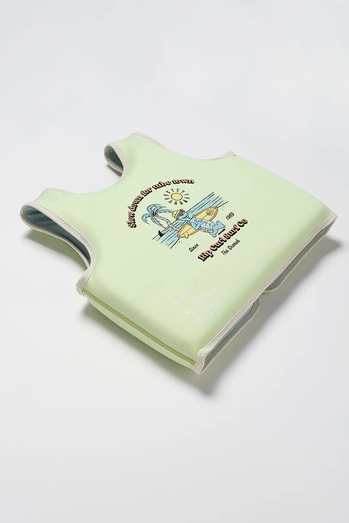 Fete SunnyLife Vestă de înot pentru copii Shred Turtle Aqua x Rip Curl 3-6 years RCSVLSTA verde