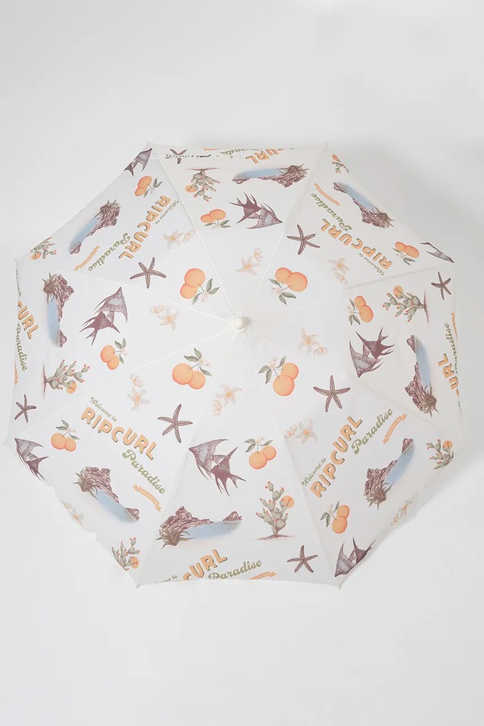 SunnyLife umbrelă de plajă Welcome to Paradise Chalk x Rip Curl RCBEAWPC bej AA00