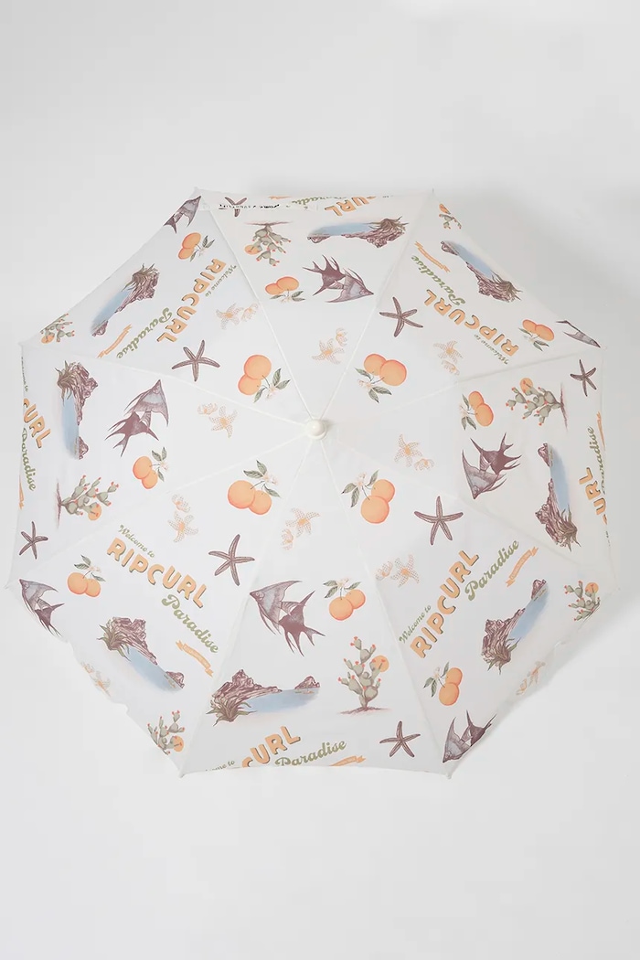SunnyLife umbrelă de plajă Welcome to Paradise Chalk x Rip Curl RCBEAWPC bej AA00