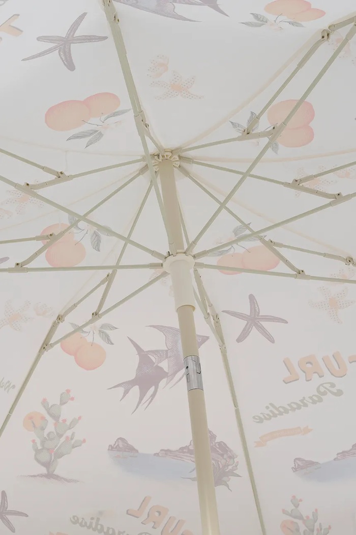 Accesorii SunnyLife umbrelă de plajă Welcome to Paradise Chalk x Rip Curl RCBEAWPC bej