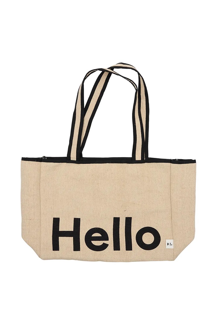 Bavlnená taška Design Letters Hello béžová 10502003NABLAHELLO