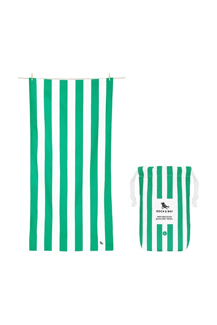 Dock & Bay prosop de plajă cu uscare rapidă 160 x 90 cm verde TOWLB.CAB.LG.GREEN.R