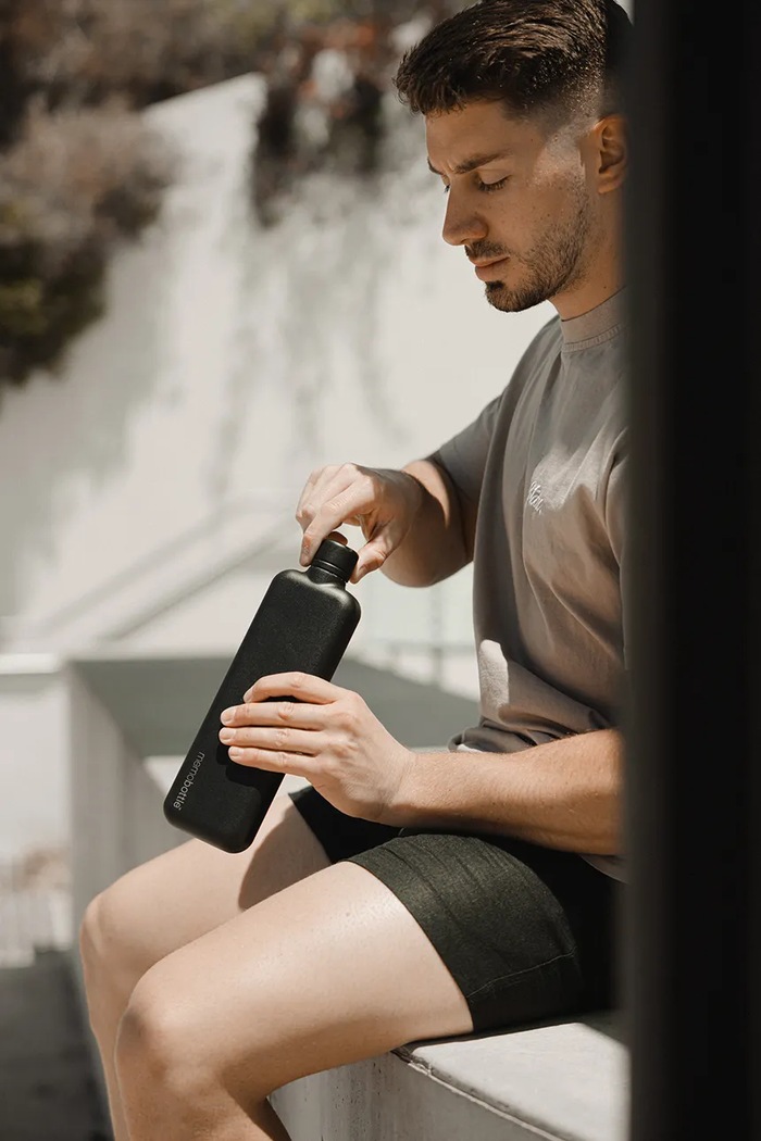 Accesorii Memobottle sticlă de apă Stainless Steel Slim 600 ml M260W negru