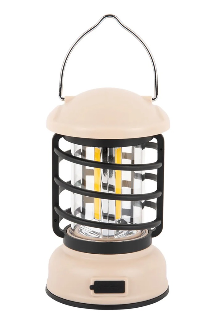 LED lucerna Leitmotiv Camping Lantern LED 15 cm LM2247WH béžová AA00